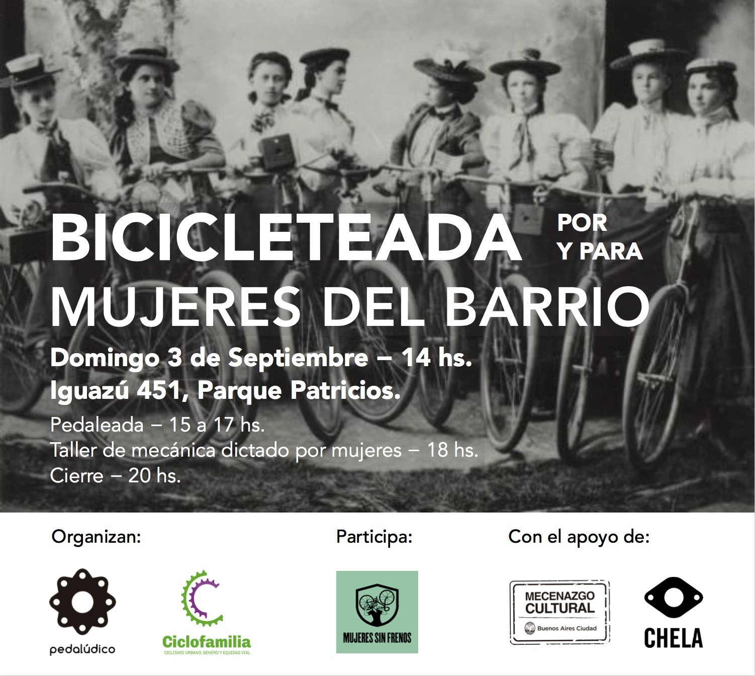 Flyer Web Bicicleteada Mujeres Del Barrio PedaLúdico Ciclofamilia 2017 08 18(2.0)(fr)